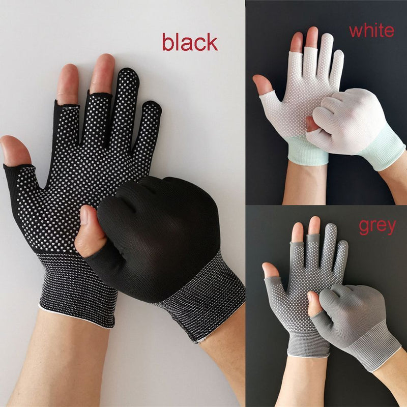 Driving Mittens Sun Protection Anti-Slip Fishing Gloves Open/Half Fingers