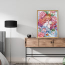 Cross Stitch Full Embroidery Flower Girl Character 11CT Stamped Needlework