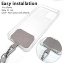 Universal Mobile Phone Lanyard Cellphone Rope (White Gray + White Card) Newly