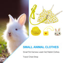 Small Animal Harness Vest Leash Set Comfort Clothes Outdoor Travel Chest St
