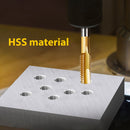 6pcs M3-M10 Hex Shank Titanium Plated HSS Screw Thread Metric Tap Drill Bit