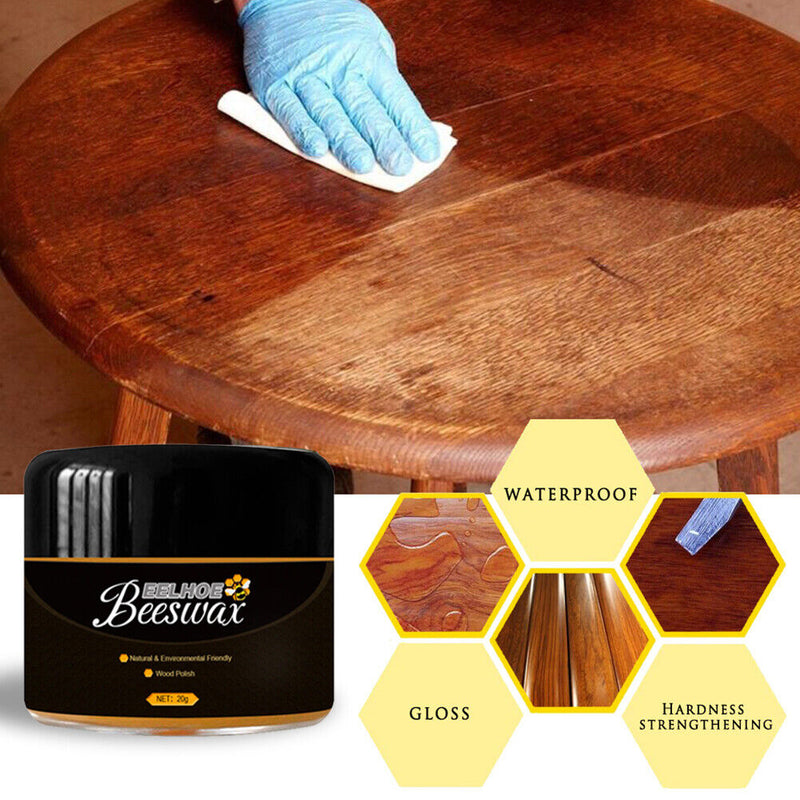 Solid Wood Renovation Beeswax Furniture Care Waterproof Polish Wax (20g)