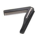 Foldable Hair Comb Women Hairdressing Men Moustache Beard Comb (Black)