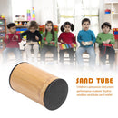 Cylinder Sand Shaker Rhythm Instrument Hand Percussion Drum (Light Brown) Newly
