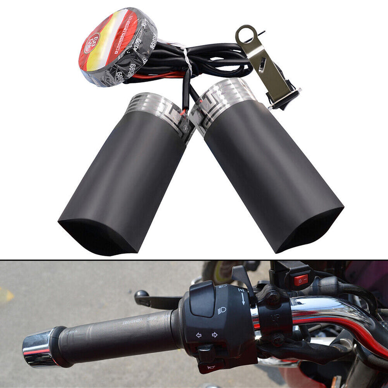 CS-054B1 12V Motorcycle Motorbike Handlebar Heated Grip Pad Kit w/ Rocker S