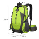 40L Waterproof Cycling Camping Backpack with Rain Cover (Fluorescent Green)