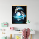 Dolphin Oil Paint By Numbers Kit DIY Frameless Drawing Picture for Adults D