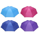 5pcs Outdoor Sunscreen Anti-Rain Elastic Band Head Umbrella Hat (Purple)