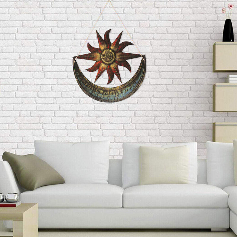 Celestial Sun Star Metal Wall Art Craft Waterproof Durable Home Hanging Dec