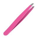 affeco Pro Oblique eyebrow tweezers stainless steel eyebrow correction (Rose red