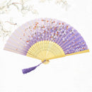 Chinese Style Silk Folding Fan Party Ornaments Dance Hand Fans (Style 2)