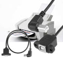 Elbow Port USB-B/F, USB-B/M Data Charging Cable for Printer Scanner