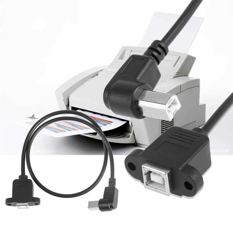 Elbow Port USB-B/F, USB-B/M Data Charging Cable for Printer Scanner