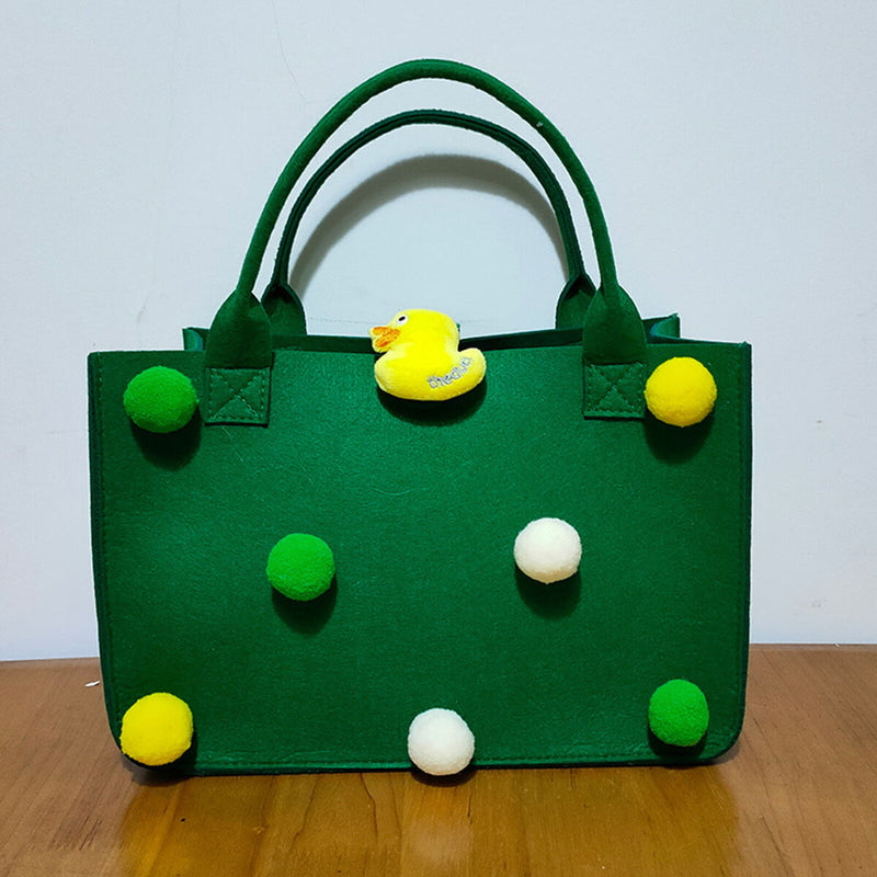 Felt Handbag - Multifunction Portable Organizers Tote Bags 7 Hair Ball Includ