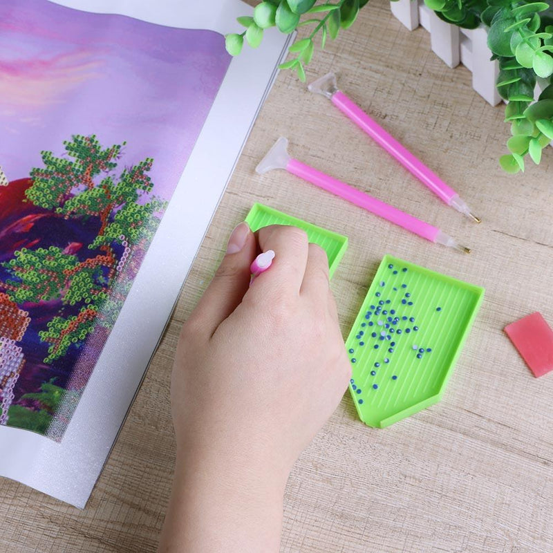 DIY Diamond Painting Tool Cross Stitch Tray Pen Mud Sewing Accessories Kit Newly
