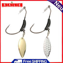 Soft Worm Hooks Fishing Lead Crank Hook Lead Metal Spoon Sequins Lures Baits