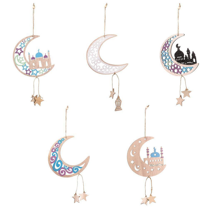 Wooden Kareem Eid Hanging Pendant DIY Craft Home Decorations Mubarak Ornament
