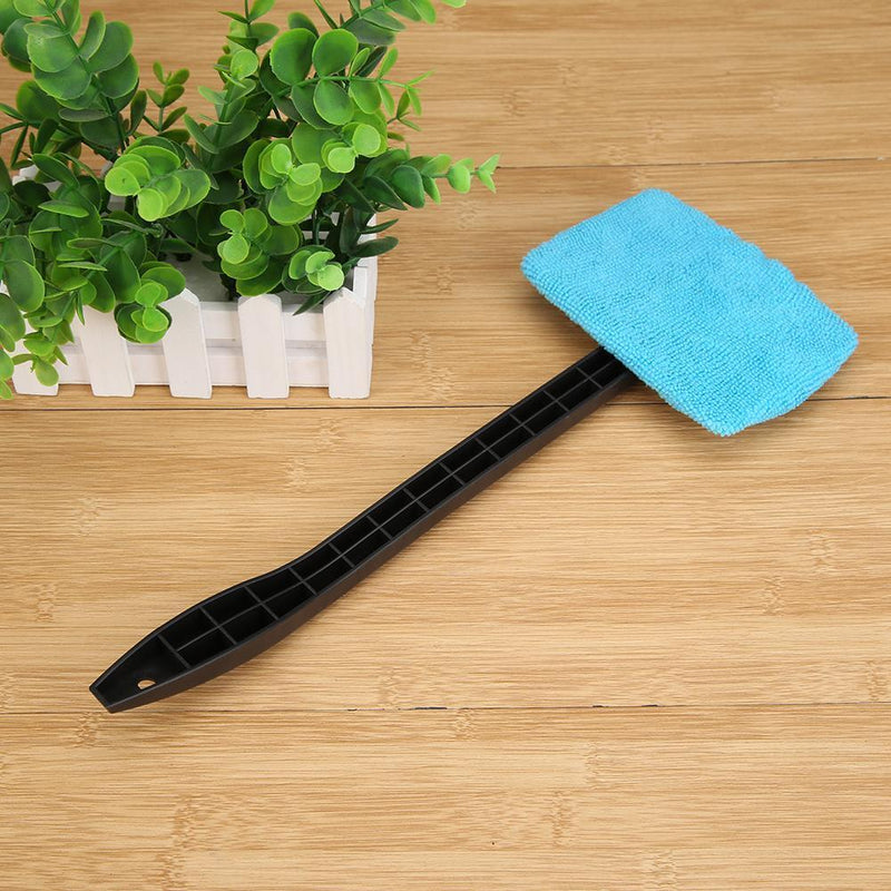 Microfiber Long Handle Window Cleaning Brush Windshield Cleaner (Lake Blue)