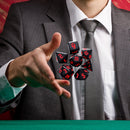 7pcs/Set Multi-Sided Digital Dices D4 D6 D8 D10 D12 D20 for TRPG (Red) Newly