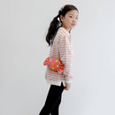 Cute Candy Crossbody Bag Girls Kids PU Shoulder Small Money Pouch (Orange)