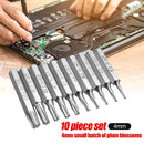10pcs CR-V Torx Bits Set T3 T4 T5 T6 T7 T8 T9 T10 T15 T20 Mobile Repair Bit