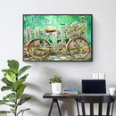 Handmade Bicycle in Garden 5D DIY Full Round Drill Drawing Kit Diamond Painting