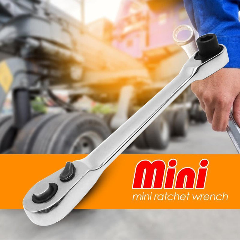 1/4 inch Mini 72 Tooth Ratchet Wrench CR-V Socket Spanner Car Repair Tool Newly