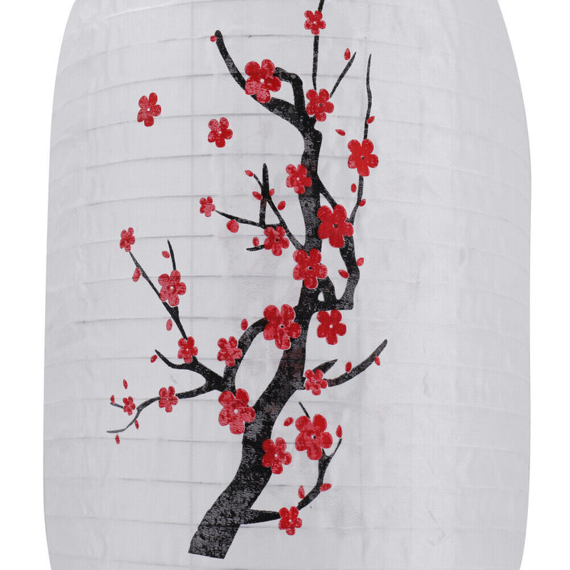 Plum Long Lampion Blossom Sushi Restaurant Hanging Lantern Lamp (White) Newly