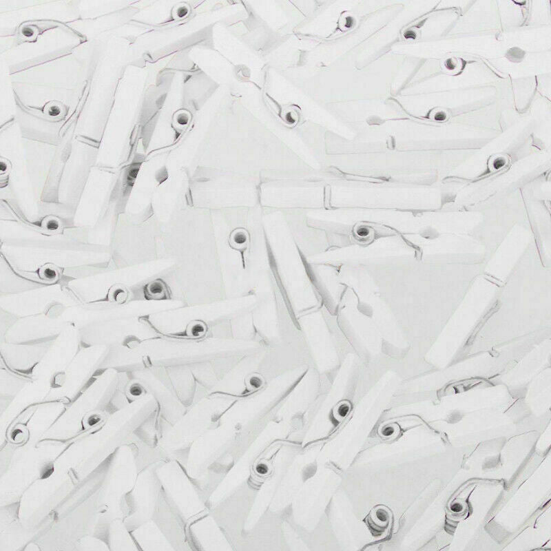 Mini White Wooden Clothe Photo Paper Peg Scrapbooking R5 Clothespin J5N4 S4 Q5X2