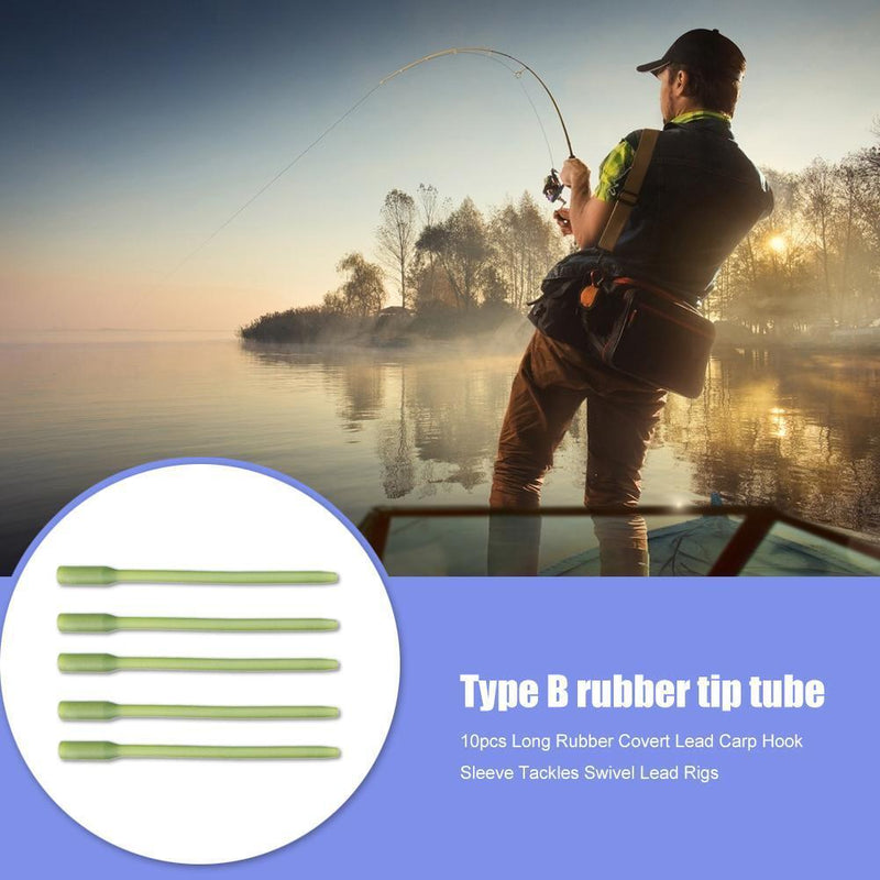 10pcs Long Anti-Tangle Sleeves Connect Quick Change Hook Sleeve for Carp Fishing
