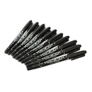 10PCS Fine Dual Heads Marking Pen Marker Waterproofink Thin Nib Black