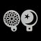 8pcs Eid Mubarak Coffee Spray Stencils Cookie Pastry Cakes Molds Festival Partys