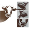 Garden Ornament Rusty Animal Scout Stakes Metal Silhouette Statue (Cow) Newly