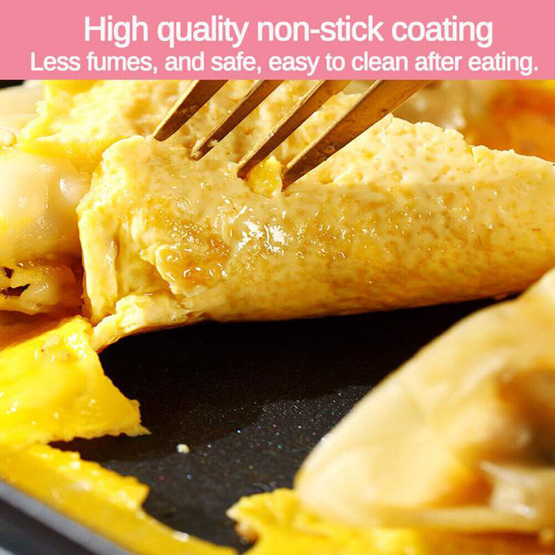 1000W 2 in 1 Non-stick Electric Barbecue Hot Pot Multi Roast Cooker (220V)
