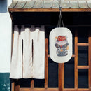 25cm Japanese Style Solar Lantern Printing Fabric Bar Pub Home Decor (K)