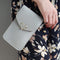 Leather Shoulder Messenger Bag Women Touch Screen Phone Pouch (Light Grey)