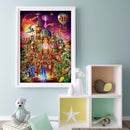 Full Drill Rhinestone Mosaic Craft DIY Fantasy Castle Diamond Painting Poster