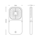 #A Foldable Neck Hanging Fan USB Rechargeable Air Cooler Phone Holder 3 Gears