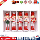 5pcs Walnut Soldier Wooden Ornaments Desktop Home Decorations Children Toys