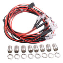 8pcs 70cm 5mm 8 LED Lamp Kits for 1/12 1/18 1/10 1/8 Axial Scx10 Traxxas RC
