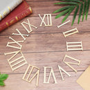 Home Decorations Clocks Wooden Wood Chip Clock Accessories Roman Numerals