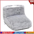 Electric Warm Foot Warmer Massager Heated Cushion Settings Warmers (Grey)