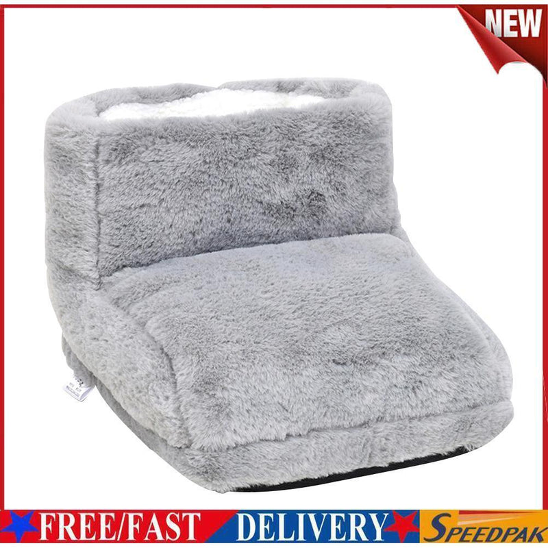 Electric Warm Foot Warmer Massager Heated Cushion Settings Warmers (Grey)