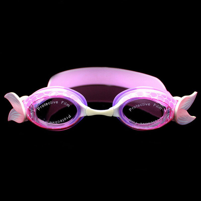Mermaid Kids Silicone Swimming Goggles Waterproof Anti Fog Glasses (Pink)