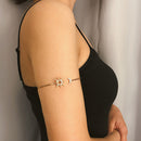Punk Exaggeration Alloy Arm Chain Bracelet Geometric Shape Hollow Out