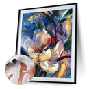 White Flower Oil Paint By Numbers Kits DIY Hand Painted Wall Art (B35)