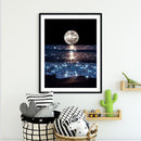 DIY Digital Picture Sea Moon Frameless Oil Painting By Number Acrylic Handi