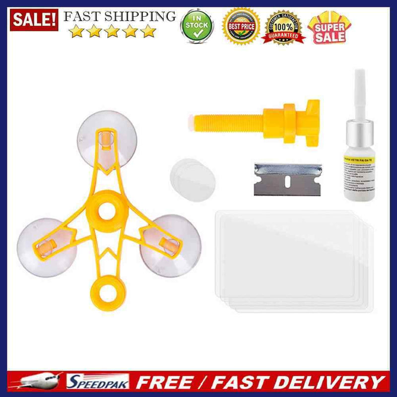 Car Windshield Repair Kit Quick Fix Cracked Glue Glass Windscreen Repair Tool