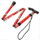 Folding Walking Stick Telescopic Outdoor Canes Hiking Trekking Poles (Red) Newly