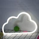 Cartoon Cloud Neon Light USB Battery Operated Hanging Lamp (White Light)